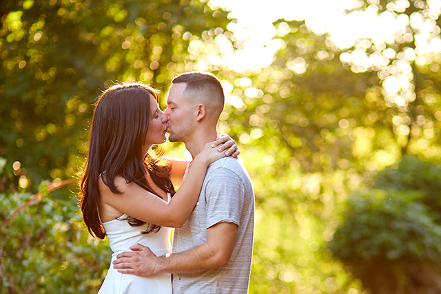  A couple kissing during their golden hour engagement session, and a look at why engagement sessions are so important. 